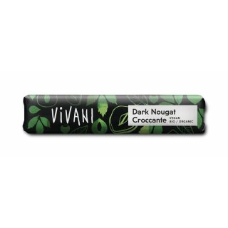Vivani Dark Nougat Croccante Riegel - Bio - 35g