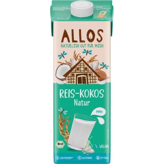 Allos Reis Kokos Drink Ungesüßt - Bio - 1l
