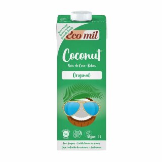 Ecomil Kokosdrink zuckerarm mit Agavendicksaft - Bio - 1l